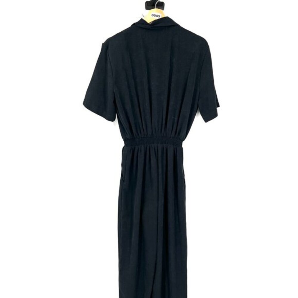 Vintage 90s Saint Germain Paris boiler suit jumpsuit short sleeve black S - Picture 14 of 16